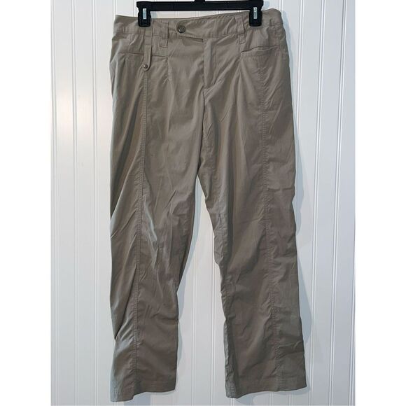 Royal Robbins Flat Front Pants Women’s 8 Short Khaki Slash Pocket Cabin Core - Picture 1 of 10